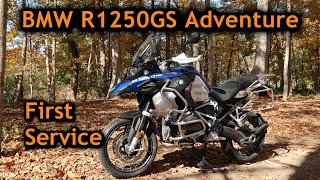 BMW R1250GS  600 Mile Service  Tinkering [upl. by Nilerual771]