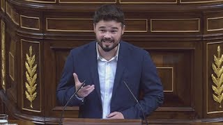 GABRIEL RUFIAN ERC ataca al REY y a la CASA REAL en el Congreso [upl. by Colligan]