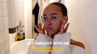 get unready with me korean skincare amp acne prone skin [upl. by Dilahk]