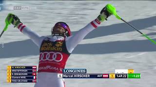 Siegeslauf Marcel Hirscher Weltcup Slalom Kranjska Gora [upl. by Aihsenak]