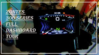 2021  Zontes 300 series  Full Dashboard Tour [upl. by Leumas]