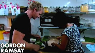 Gordon Ramsay Learns How To Make A Beef Rendang In Malaysia  Gordons Great Escape [upl. by Kelwen]