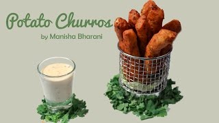 Potato Churros  Quick amp Easy Eggless Savory Churros  Aloo Appetizer Snack Recipe [upl. by Alenas]