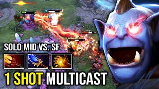 How to Solo Mid Ogre Magi Against SF with 100 Perma Stun Multicast Level 5 Dagon 4200 HP Dota 2 [upl. by Aihsenet]