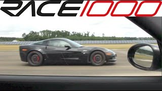 Corvette Z06 vs Jaguar XKRS 60260kmh  ROLL RACE [upl. by Kohsa428]