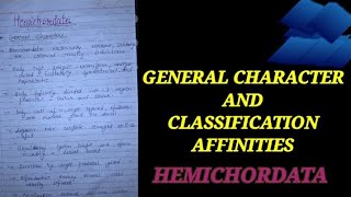 CLASSIFICATION AND AFFINITIES OF HEMICHORDATA hemichordate generalcharacterofhemichordat zoology [upl. by Jamesy243]