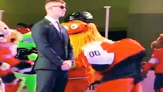 Gritty Funny Moments at 2024 NHL All Star Game Mascot Dodgeball Game FULL CLIP [upl. by Assiled]