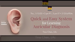 Quick and Easy System for Learning Auricular Diagnosis with Tina Chen [upl. by Attekram]