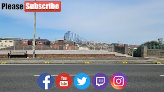 Blackpool  Walk along Harrowside amp Highfield Road 28724 [upl. by Junius19]