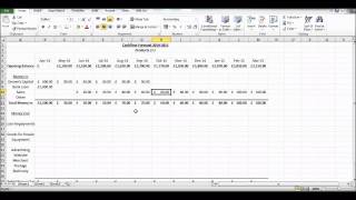 How to Create a Cash Flow Forecast using Microsoft Excel  Basic Cashflow Forecast [upl. by Johppa]