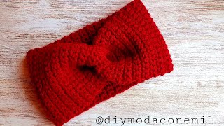 Diadema Turbante tejido a crochet para principiantes paso a paso [upl. by Leiria951]