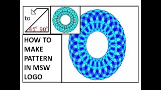 MSW logo tutorialMSW LOGO pattern commandsRepcount commandLogo commands for class 3 amp 4 [upl. by Hodosh963]