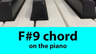 F9 or the piano or F dominant Ninth Chord On Piano [upl. by Nylsoj]