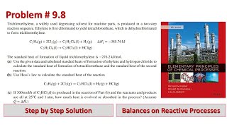 Trichloroethylene a widely used degreasing solvent for machine parts is produced in a twostep [upl. by Campball]