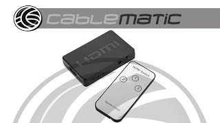 Conmutador HDMI 3x1 con 3 entradas y 1 salida  distribuido por CABLEMATIC ® [upl. by Care]