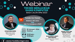 Webinar Teknik Menjawab Sains Komputer SPM 2023 [upl. by Nairdad124]