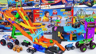 Hot Wheels Collection Unboxing Review ASMR  Hot Wheels Track Builder Unlimited Fuel Can Stunt Box [upl. by Liarret]