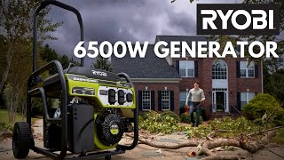 RYOBI 6500W Portable Generator with CO Detect [upl. by Kathie]