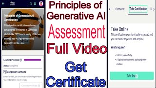 Principles of Generative AI Certification Assessment  Infosys Springboard [upl. by Airom]