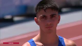 European Athletics U18 Championships 2022  Kyriakidis Vasilis 200m Round1 Heat4 [upl. by Nallek]