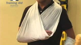 First Aid Tutorial How to correctly sling an arm  Training Aid Australia Sydney [upl. by Rola685]