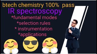 IR spectroscopy fundamental modes selection rule instrumentation amp applications in telugu [upl. by Ridglea683]