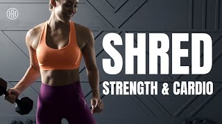 💪🏼 Super Shred  Strength amp Cardio Workout Dumbbells Only [upl. by Kahl]