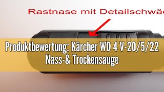 Produktbewertung Kärcher WD 4 V20522 Nassamp Trockensauger 20 l Kunststoffbehälter 5 m Kabel 2 [upl. by Luamaj437]