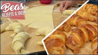 Schnelle Croissants ohne Fertigteig – Croissant Blätterteig Rezept [upl. by Rooney]