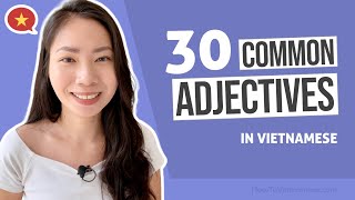 ADJECTIVES  Common Opposite Adjectives in Vietnamese for Beginners 1 [upl. by Latnahc]