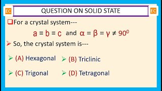 OQV NO – 198 Crystal system axial ratio abc and axial angle αβγ≠900 [upl. by Apilef50]