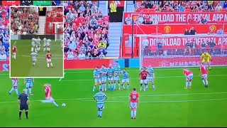 Wayne Rooney scored FREE KICK GOAL vs Celtic in today Charity Match 👉man utd legends match [upl. by Konopka767]