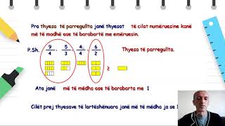 Klasa 6  Matematikë  Thyesat e parregullta dhe numrat e përzier [upl. by Kall204]