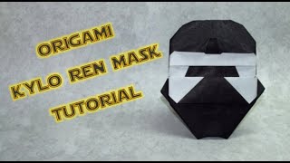 ORIGAMI KYLO REN MASK TUTORIAL STAR WARS  KYLE HARRINGTON [upl. by Kenji]