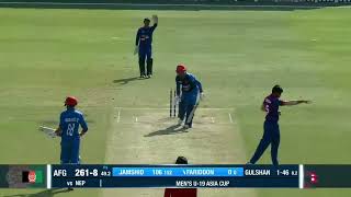 ACC Mens U19 Asia Cup  AfghanistanU19 vs NepalU19  Highlights [upl. by Yesnyl]