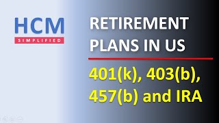 How retirement plans work in USA  401k  403b  457b  IRA [upl. by Ardnaeel]