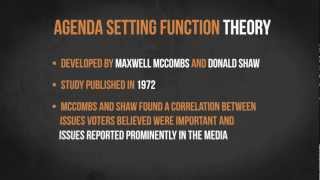 The Agenda Setting Function Theory  Media in Minutes  Episode 3 [upl. by Aleakcim276]