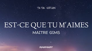 Maître Gims  EstCe Que Tu Maimes Lyrics  Terjemahan Speed Up [upl. by Einaej]