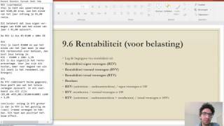 H9 Financieel plan deel 4 rentabiliteit [upl. by Ariat487]