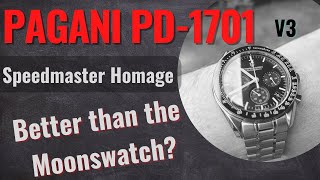 Pagani Design PD1701 V3 Speedmaster Homage An Honest Review A good Moonswatch alternative [upl. by Glynias]