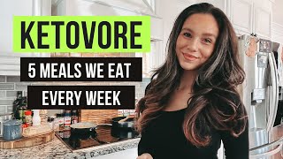 5 Easy KETOVORE meals we eat every week [upl. by Lemra]