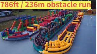 The Beast  786ft  236m LONGEST Inflatable Obstacle Course [upl. by Eeladnerb]