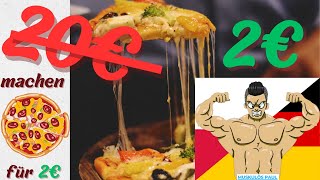 PIZZA für 2 €  Ich zeige dir wie man in 20 Minuten Pizza macht Kaufe keine Pizza mach dir selbst [upl. by Rehpotsyrhc]