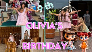 Olivias Birthday Party 9 years old  Olivia and Baby Nikol [upl. by Bergstrom]