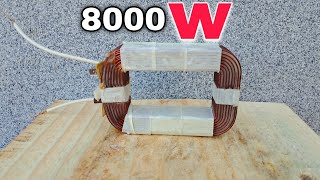 I turn microwave coil into 220v 8000w electric generator [upl. by Hecker436]