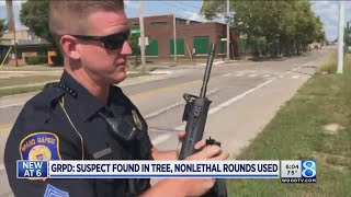 GRPD Suspect found in tree nonlethal rounds used [upl. by Nairb]