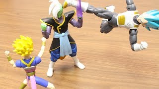 DRAGON BALL STOP MOTION ZAMASU VS SUPER SAIYAN BLUE VEGETA DRAGON STARS FIGURE [upl. by Ryun606]