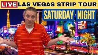 🔴Las Vegas Strip LIVE  Saturday Night in Vegas is Crazy🍸🎰😉 [upl. by January]