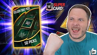 50 EXCLUSIVE DRAFT PULLS Over 300k Dust Used  WWE SuperCard [upl. by Eisnil]