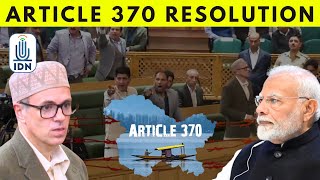 Ruckus in JampK assemblys 1st session in 6 yrs as MLA moves Article 370 resolution  IDNews [upl. by Yarb219]